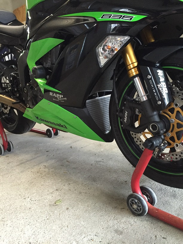 Kawasaki ZX6-R 2009–2016 – additional waterradiator - JMRaceradiators
