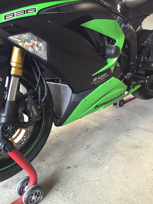 Kawasaki ZX6-R 2009–2016 – additional waterradiator - JMRaceradiators